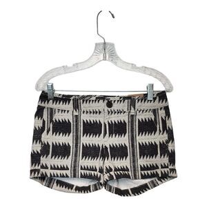 American Eagle Outfitters Mid Rise Shorts Women's Size 4 Aztec Tribal Black Gray